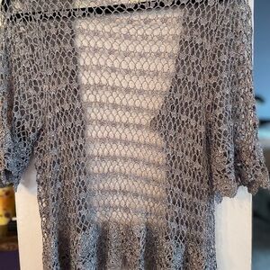 Pretty Angel Gray Open Knit Sweater